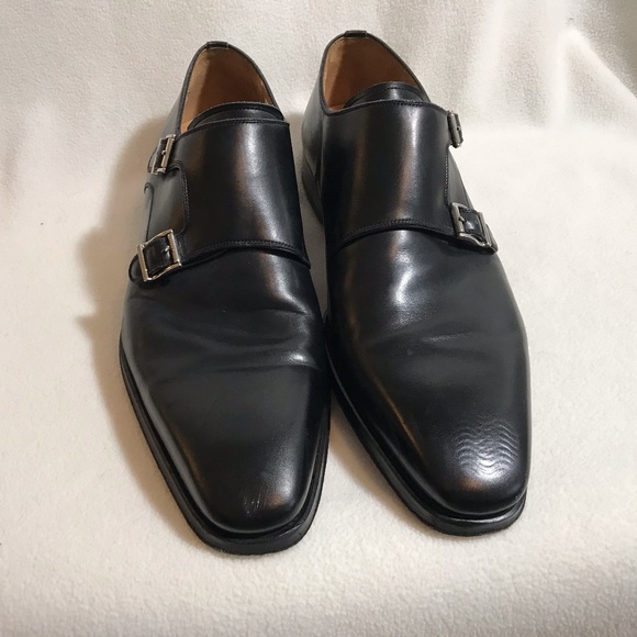 Magnanni Miro Black Double Monk Strap 